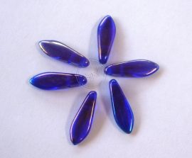 Lüszteres kék-lila, Iris cobalt - cseh tőr gyöngy - sziromnak 5/16mm