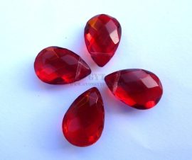 Üveg gyöngy könnycsepp - 12x18mm - vörös Üveg gyöngy könnycsepp - 12x18mm - vörös