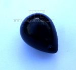 Szintetikus kő könnycsepp - 12x16mm - fekete