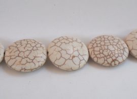 Márványos világos érme kaboson 25mm 