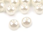 6mm plastic viaszos tekla gyöngy - ecrü
