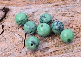 Márványos zöld 6mm gyöngy