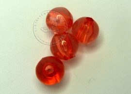 8mm piros gyöngy - plastic