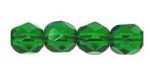 Zöld 6mm csiszolt gyöngy, 20db