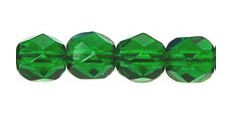 Zöld 6mm csiszolt gyöngy, 20db