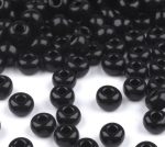 Fekete Preciosa kásagyöngy 6/0 - 4 mm