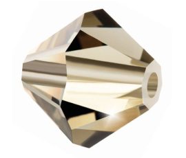 Fekete gyémánt -  Preciosa Bicone kristály  4mm füzér, 31db