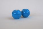 Fényes porcelán gyöngy - 12mm - kék