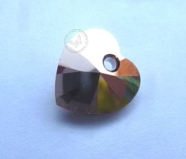 Arany rózsakristály - szív - Swarovski Elements Heart 