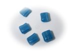Kék négyzet alakú üveg gyöngy - 5db