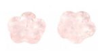   Virág,  7mm rózsaszín kristály színű - cseh üveggyöngy